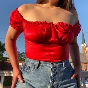 Off the shoulder milkmaid top